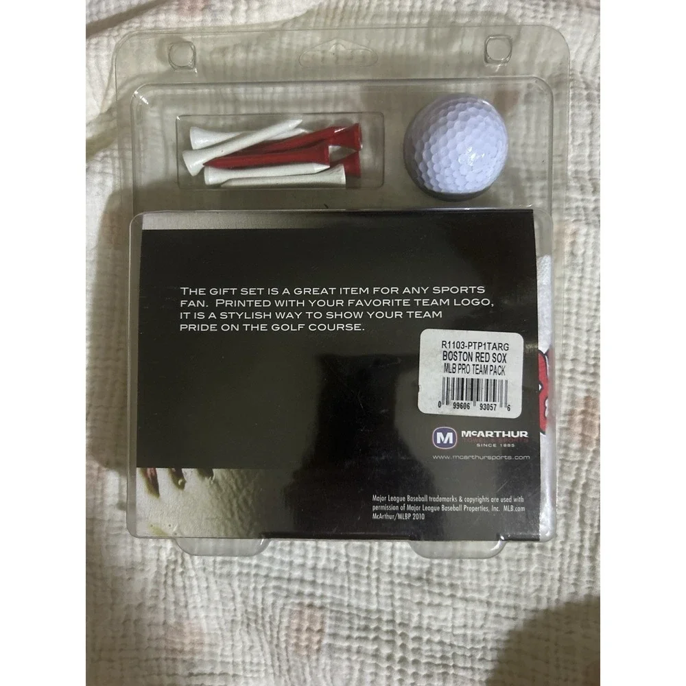 BOSTON RED SOX Golf Gift Set Utility Towel Golf Ball‎ Tees MLB McArthur NEW